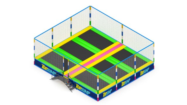 Trampoline Model 3D .c4d .max .obj .3ds .fbx .stl .blend 