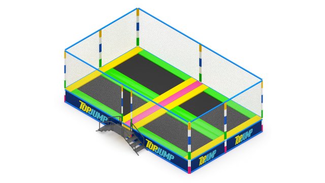 Trampoline 3D Model .c4d .max .obj .3ds .fbx .stl .blend 