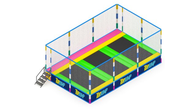 Trampoline Model 3D .c4d .max .obj .3ds .fbx .stl .blend 