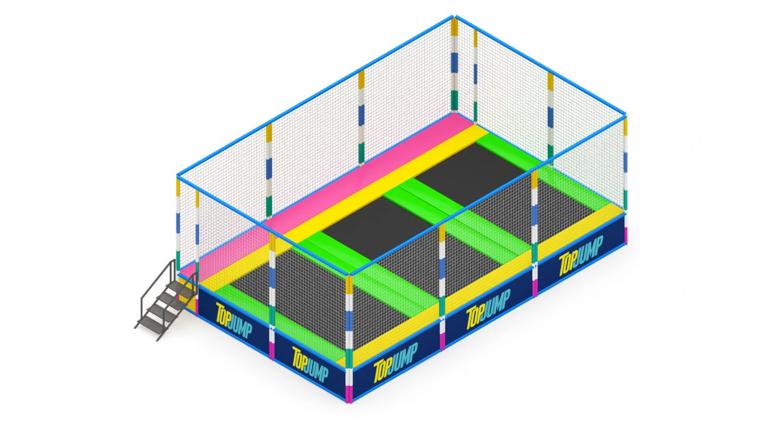 Trampoline 3D Model .c4d .max .obj .3ds .fbx .stl .blend 