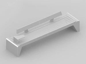 Modern Park Bench 3D Model