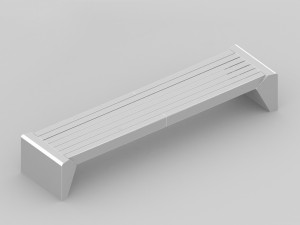 Modern Park Bench 3D Model