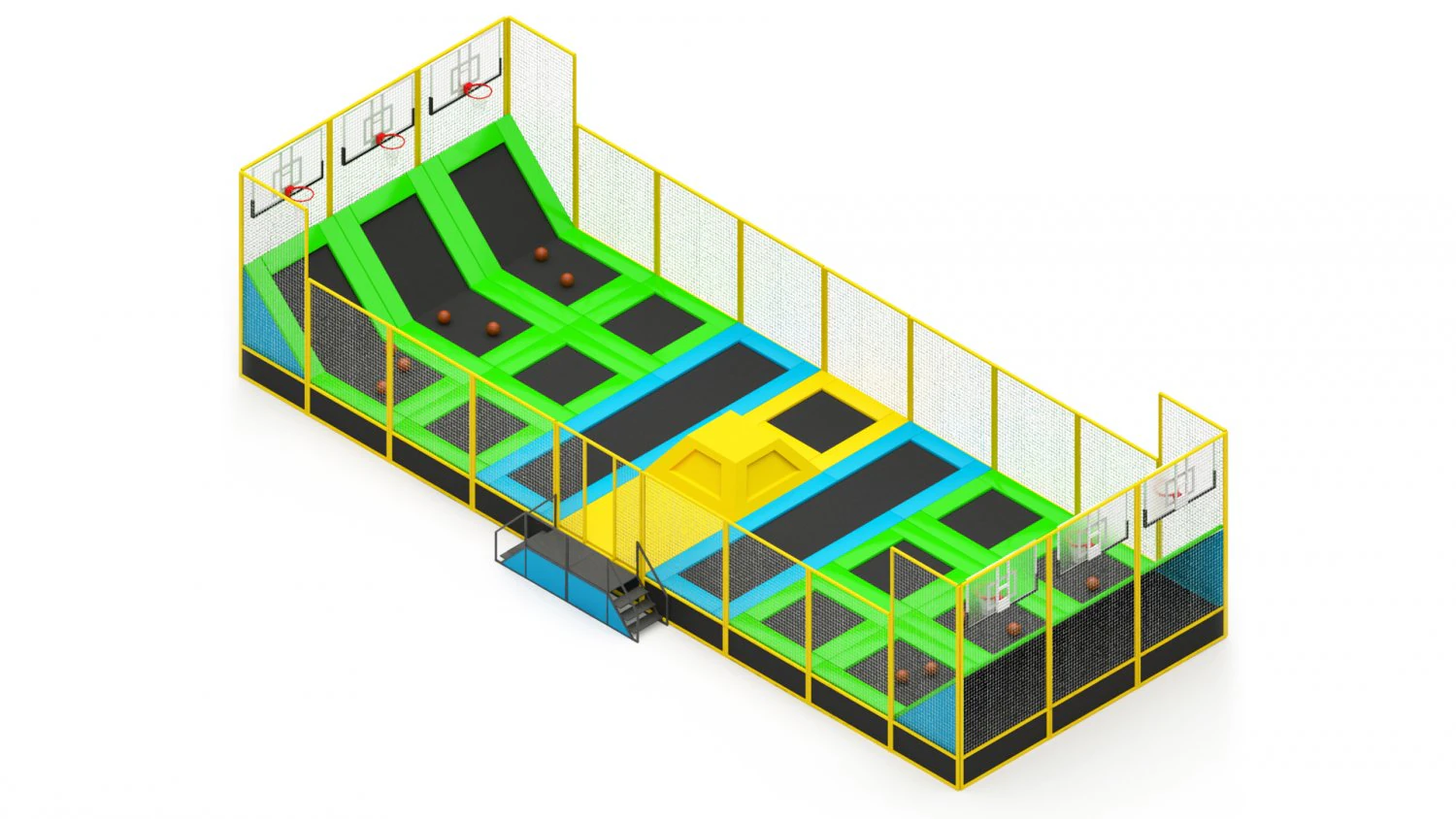 Trampoline 3D Model .c4d .max .obj .3ds .fbx .stl .blend 