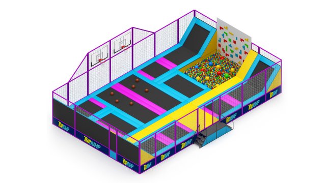 Trampoline 3D Model .c4d .max .obj .3ds .fbx .stl .blend 