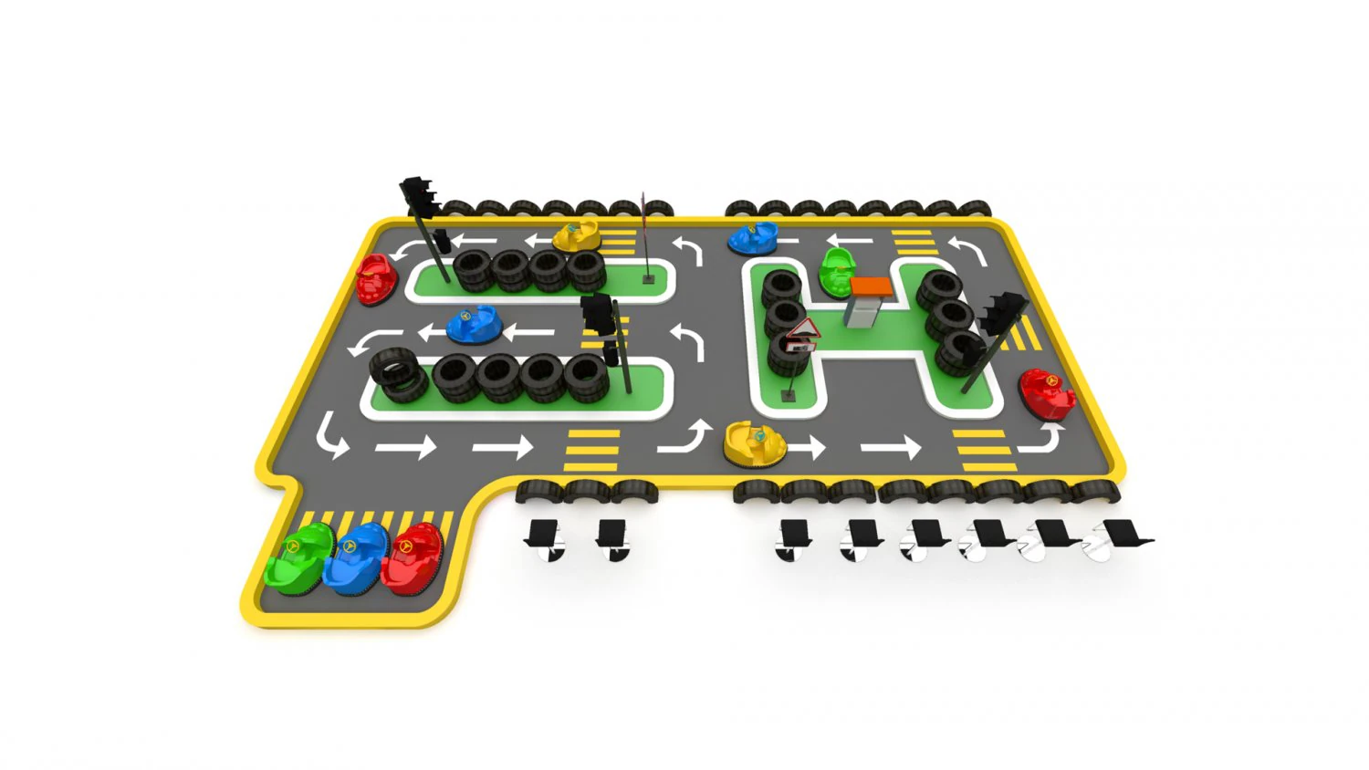 Kids Car Track 3D Model .c4d .max .obj .3ds .fbx .stl .blend 