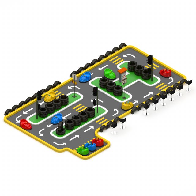 Kids Car Track 3D in 3DExport