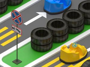 Kids Car Track 3D Model