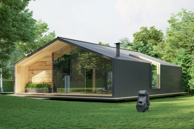 Villa With interior furniture Model 3D .c4d .max .obj .3ds .fbx .stl .blend 