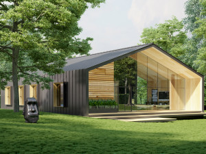 Villa With interior furniture Model 3D