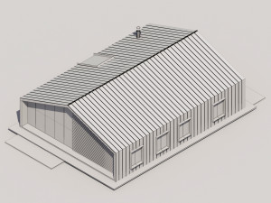 Villa With interior furniture Model 3D