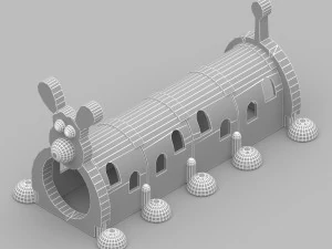 Snail Children Play 3D Model