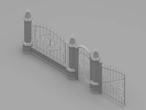 Fence Collection - 43 Items 3D Model