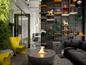 Bio Ethanol Fireplace - 3 Items 3D 模型
