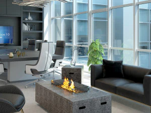 Bio Ethanol Fireplace - 3 Items 3D Model