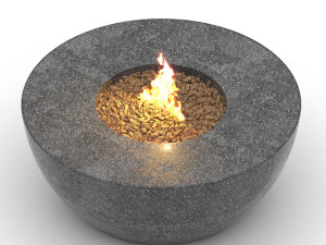 Bio Ethanol Fireplace - 3 Items 3D 模型