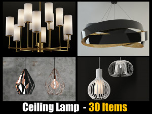 Ceiling Lamp - 30 Items 3D 3D 模型