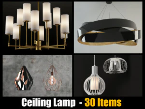 Ceiling Lamp - 30 Items 3D 3D Model