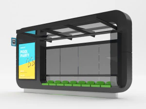 Modern Bus Stop 3D Model