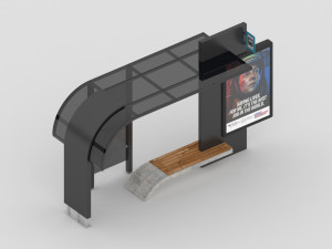 Modern Bus Stop Model 3D