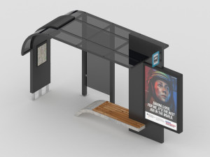 Modern Bus Stop Model 3D