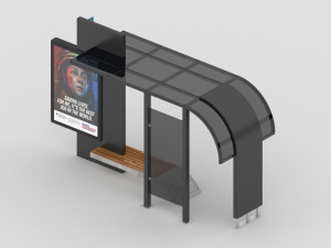 Modern Bus Stop Model 3D