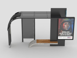 Modern Bus Stop Model 3D