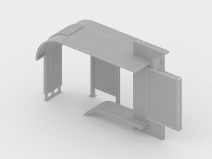 Modern Bus Stop Model 3D