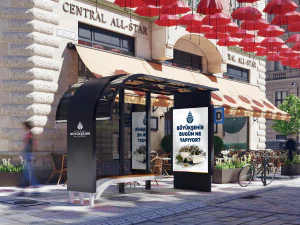 Moderne bushalte 3D Model