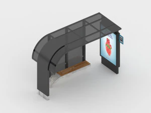 Modern Bus Stop 3D Model