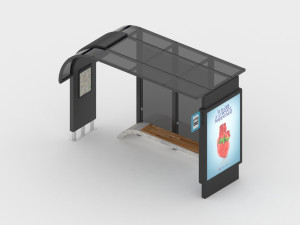 Modern Bus Stop 3D Model