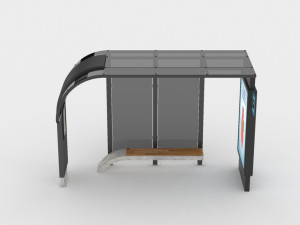 Modern Bus Stop 3D Model
