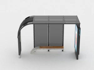 Modern Bus Stop 3D Model