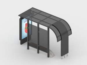 Modern Bus Stop 3D Model