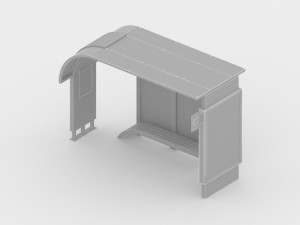 Modern Bus Stop 3D Model