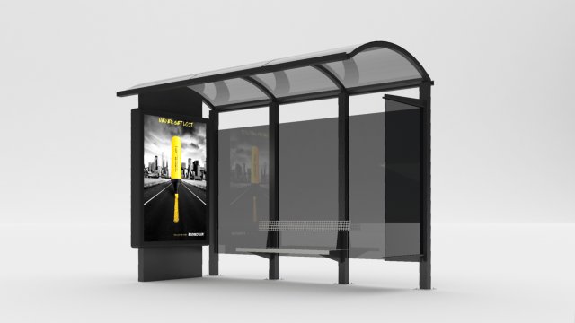 Bus Stop 3Dモデル .c4d .max .obj .3ds .fbx .stl .blend 