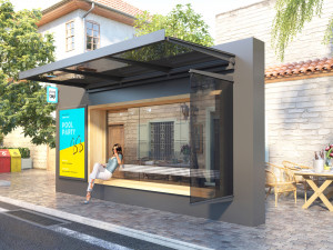 Modern Bus Stop 3D Model
