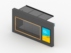 Modern Bus Stop 3D Model