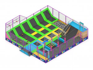 트램폴린 공원 3D 모델