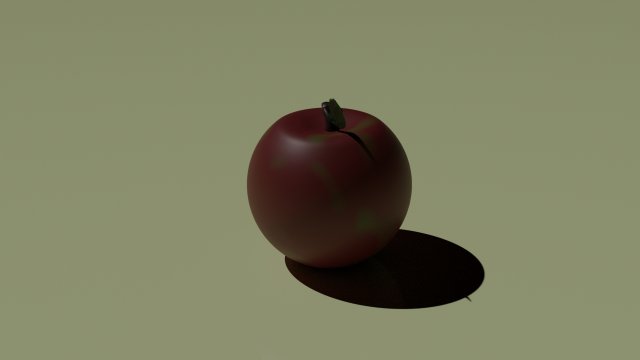Apple 3D Model .c4d .max .obj .3ds .fbx .stl .blend 