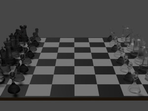 Glass chess 3D 模型