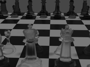 Glass chess 3D 模型