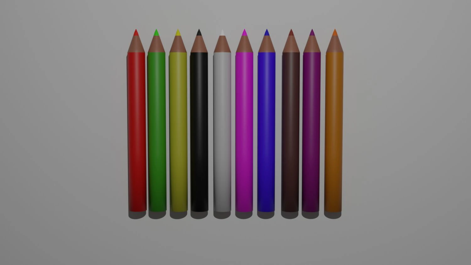Pencils 3D Model .c4d .max .obj .3ds .fbx .stl .blend 