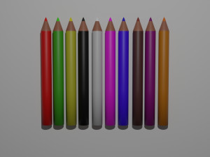 pencil crayons 3D Model in Other 3DExport