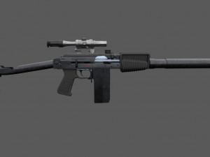Assualt special opps rifle 9A-91 russian spec forces 3D Model