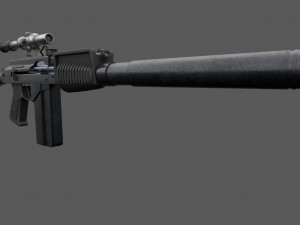Assualt special opps rifle 9A-91 russian spec forces 3D Model