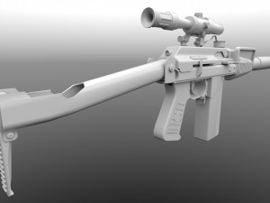 Assualt special opps rifle 9A-91 russian spec forces 3D Model