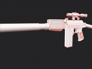 Assualt special opps rifle 9A-91 russian spec forces 3D Model