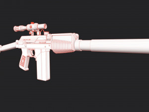 Assualt special opps rifle 9A-91 russian spec forces 3D Model
