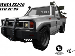 Toyota J75 with ZU-23 3D Model