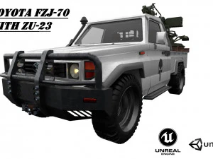 Toyota J75 with ZU-23 3D Model